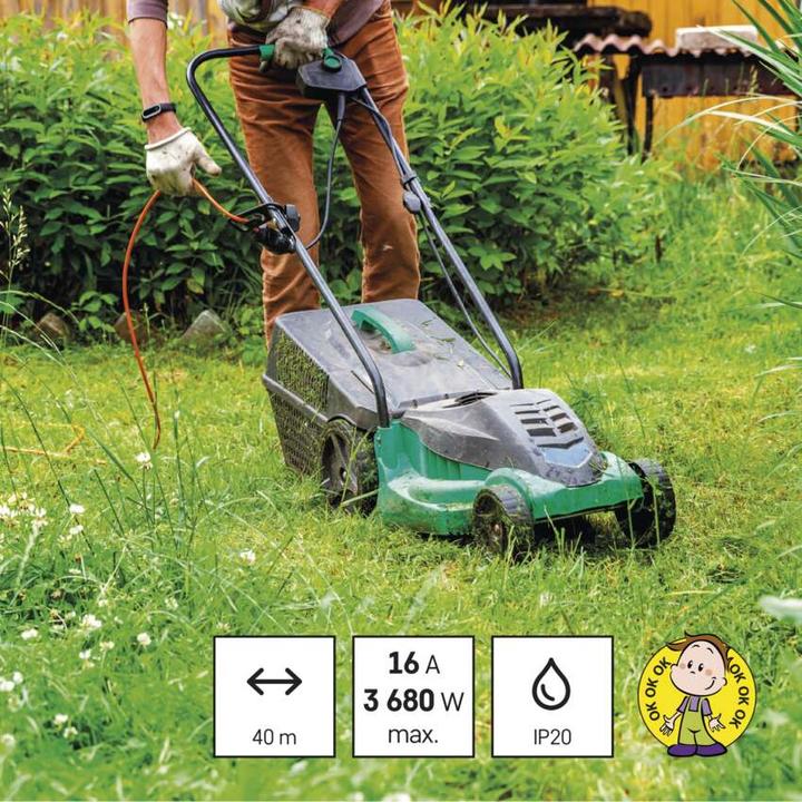 Produktbild Emos Gartenverlängerungskabel orange 40m (P01140) (40 m)