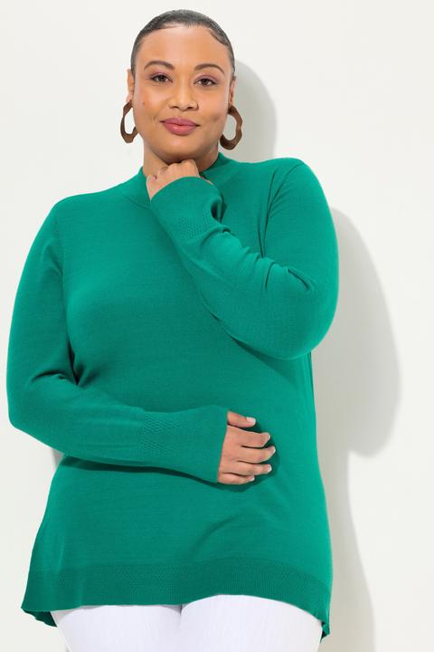 Image du produit Ulla Popken Pull à col montant et manches longues, bords-côtes (42, 44)