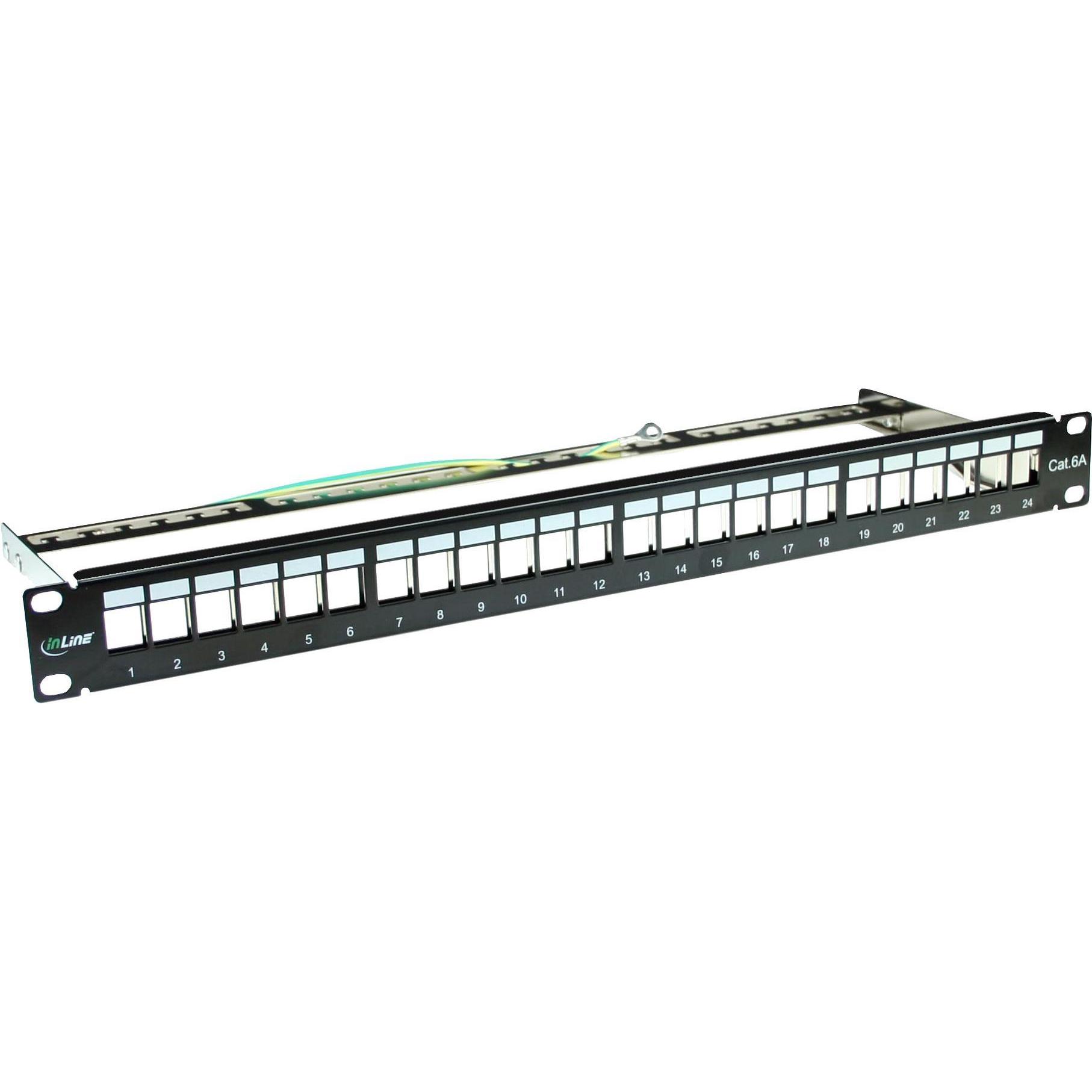 InLine Patchfeld Cat.6A 24-fach, Server Zubehör, Schwarz