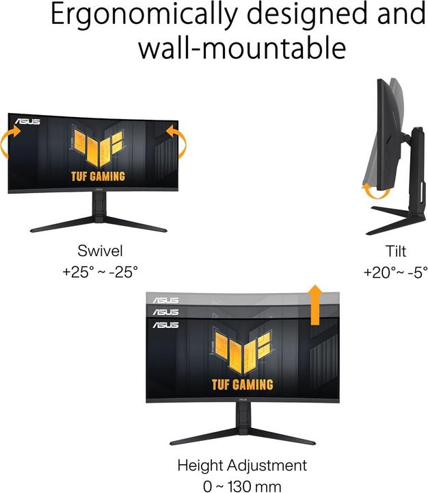 Actual product image ASUS TUF Gaming VG34VQL3A (3440 x 1440 pixels, 34")