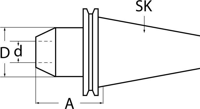 Image du produit Tecwerk Flächenspannfutter DIN 69871AD Weldon