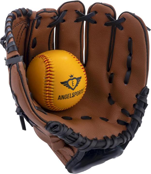 Image du produit Angel Sports Ensemble de baseball en similicuir (9")