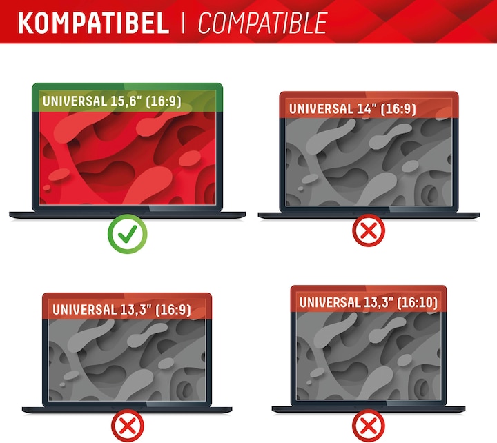 Actual product image Displex Privacy Safe, Laptop Blickschutzfilter (15.60", 16 : 9)
