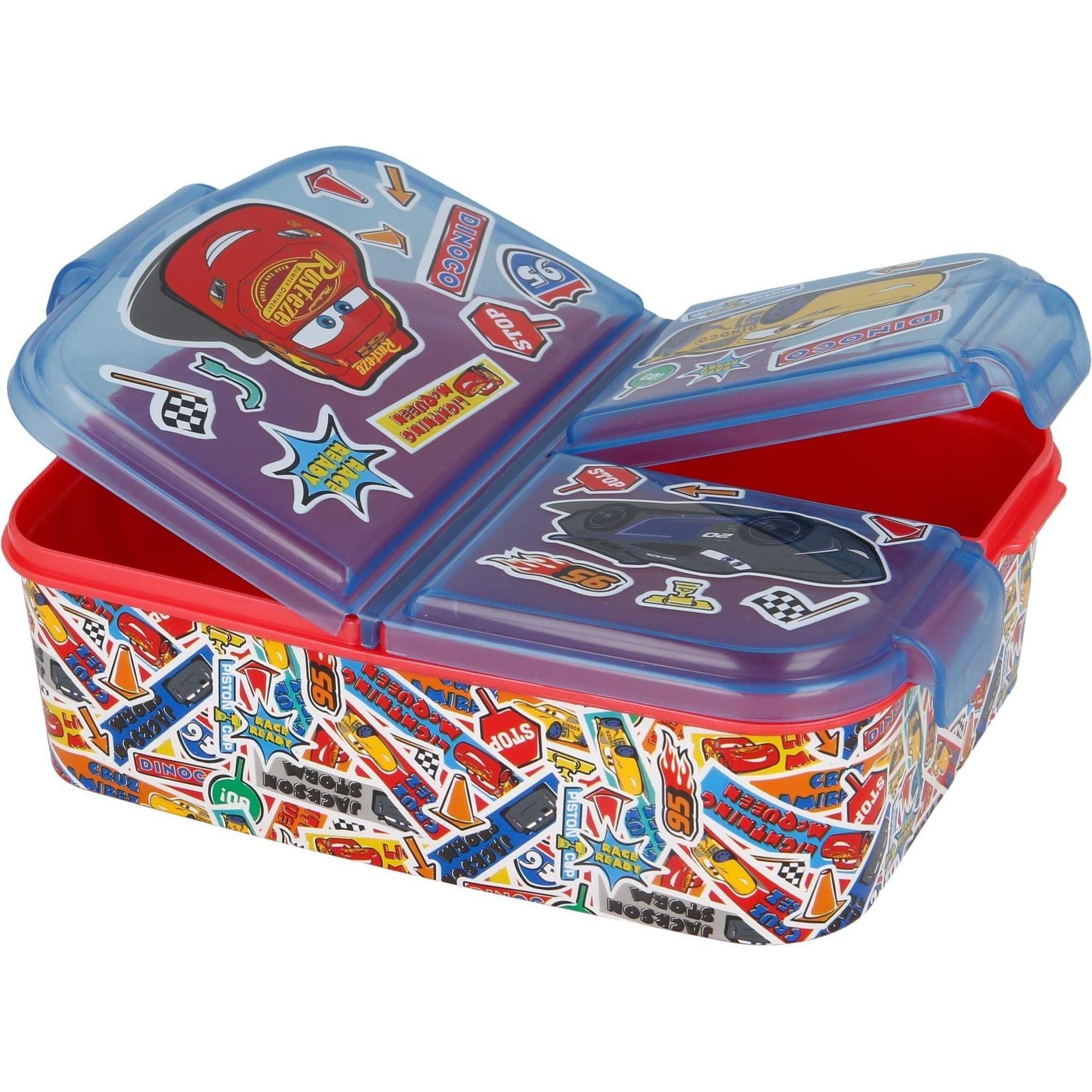 Thumbnail - Euromic Cars Lightning McQueen - Lunchbox mit Fächern, Lunchbox, Blau, Rot