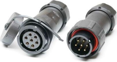 RS PRO Connecteur rond mâle, femelle pour montage sur câble, 7 pôles 15A, connexion soudée IP67