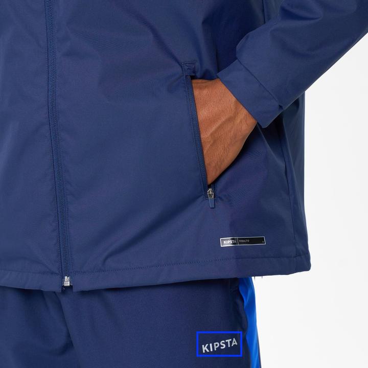 Produktbild Kipsta Damen/Herren Fussball Regenjacke - VIRALTO Club marineblau (M)