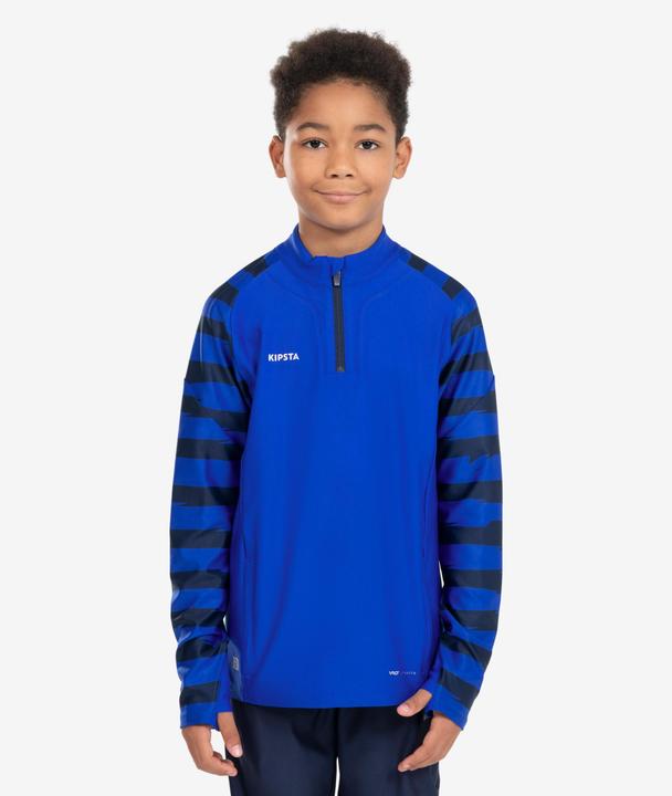 Immagine prodotto Kipsta Felpa da calcio per bambini con 1/2 zip - VIRALTO Kids blu/navy blue (122)