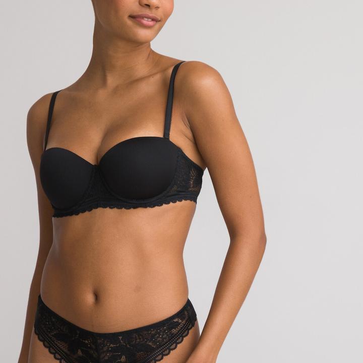 Actual product image La Redoute Collections Spitzen-BH in Bandeau-Form aus recyceltem Material (70 C)