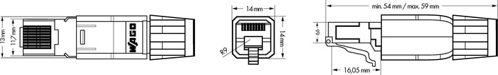 Image du produit Wago Connecteur Ethernet RJ-45 10/100Mbit/s