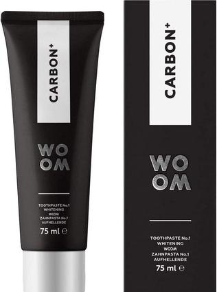 Actual product image Woom Brand Carbon+ Toothpaste No.1 Whitening -ack Whitening Toothpaste (75 ml)