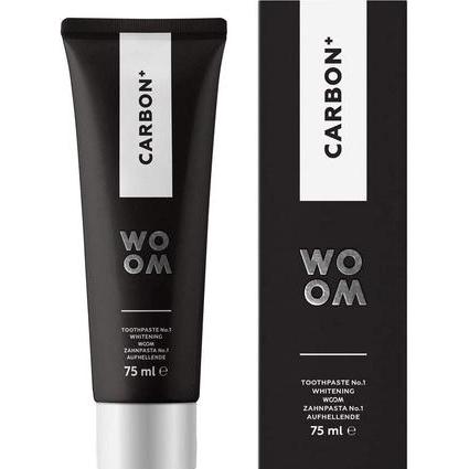 Woom Brand, Zahnpasta, Carbon+ Toothpaste No.1 Whitening -ack Whitening Toothpaste (75 ml)
