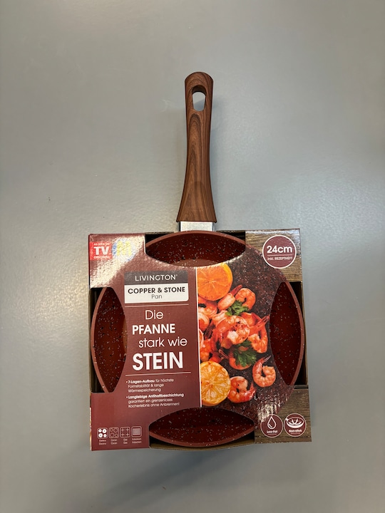 Actual product image Livington Copper & Stone Pan (25 cm, Frying pan, Copper, Aluminium, Steel)