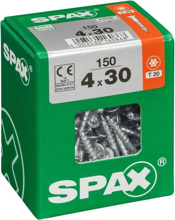 Produktbild Spax DIY Universal Senkkopf T-STAR plus TGW WIROX A9J 4x30 L 150 St. (150 Schrauben pro Stück)