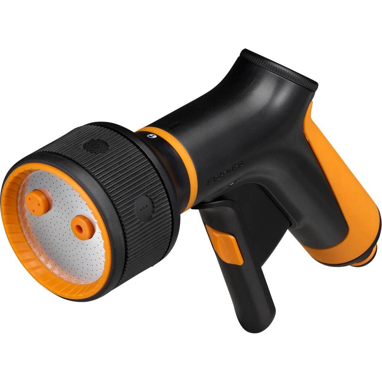 Fiskars, Gartenbrause, Sprühpistole, 3 Funktionen, Stufenlos regelbarer Durchfluss, Mit Frontregler und Ein/Aus-Ver