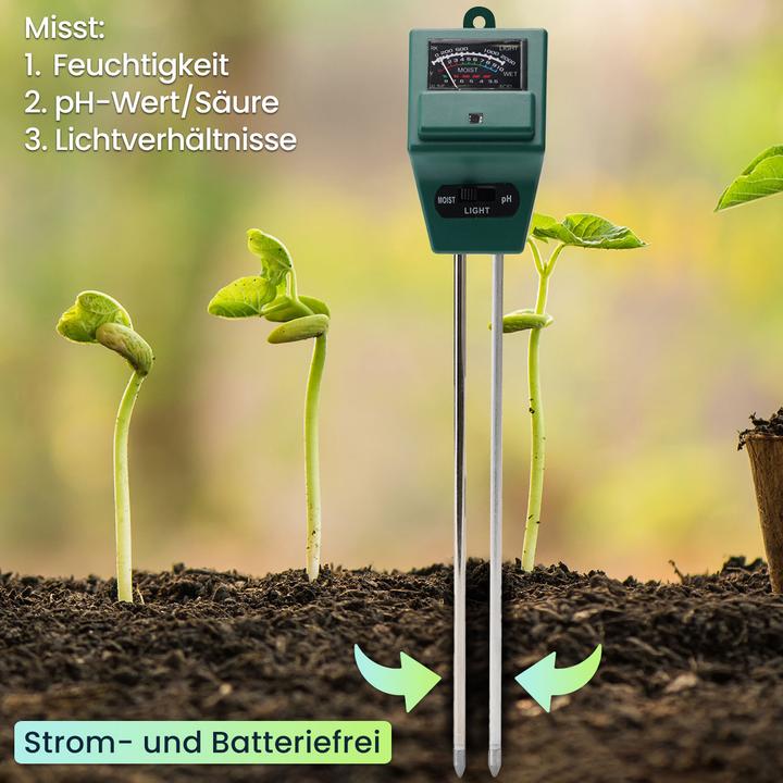 Produktbild Casativo 4er-Set 3in1 Pflanzenerde MessgerÃ¤t, Bodentester