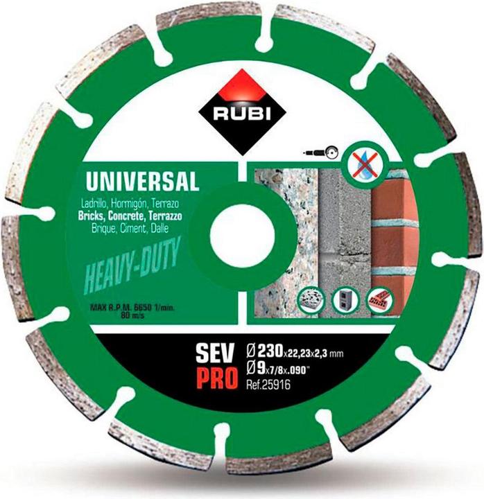 Immagine prodotto Rubi Diamond Blade Sev 230 Pro Segment Dry