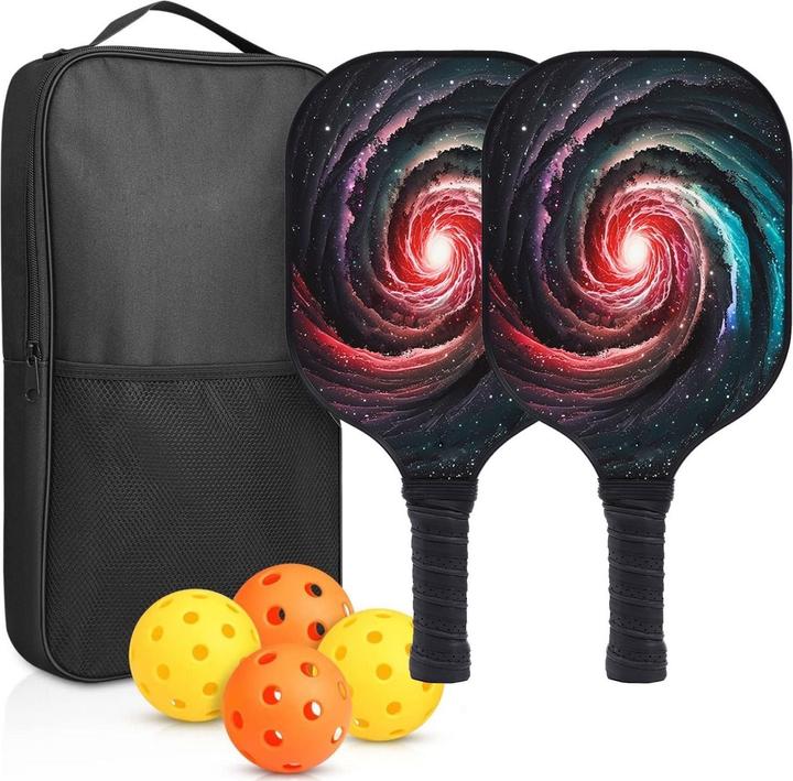 Hermex 6-piece set of pickleball rackets Racketsport rackets Padel rackets with balls