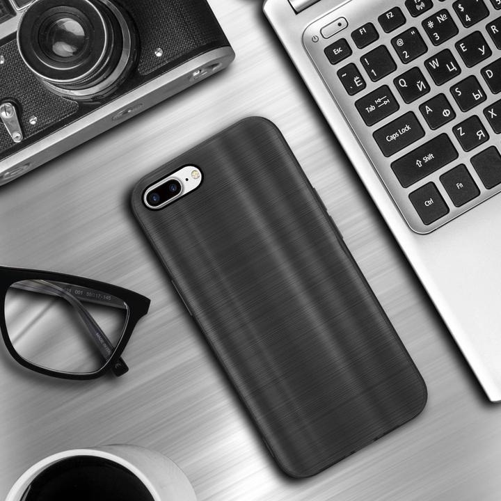 Actual product image Cadorabo Case for Apple iPhone 7 PLUS / 7S PLUS / 8 PLUS in TPU Brushed Camera Protection LM160 Style (Apple iPhone 7 Plus, Apple iPhone 7s Plus)