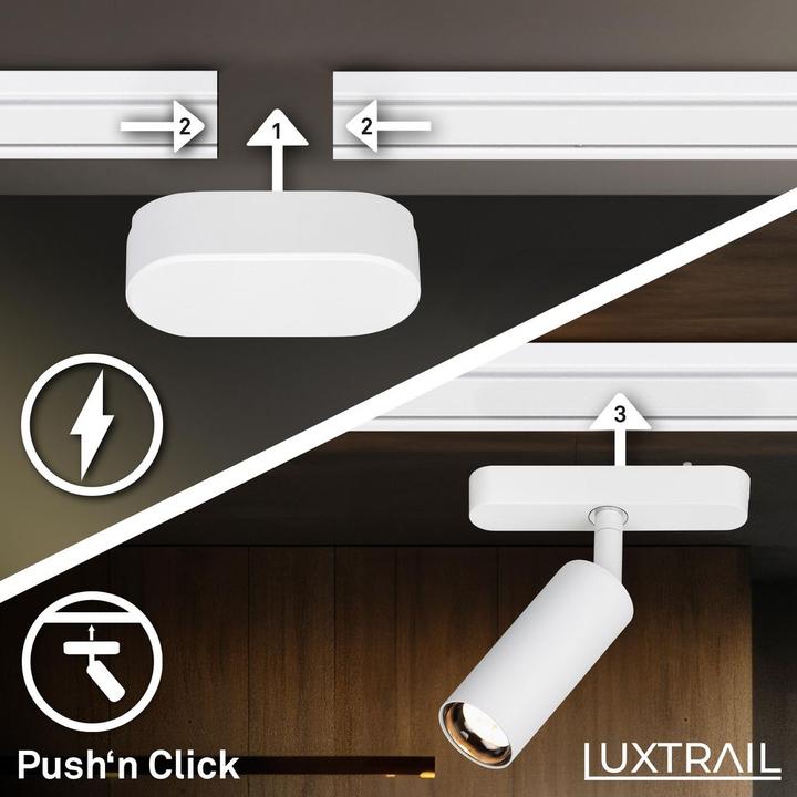 Actual product image Briloner Luxtrail 48V Schienensystem, Set, 5m, Weiss, 8xLED/5W