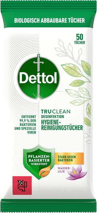 Produktbild Dettol Allzweckreiniger Desinfektionstücher Wasserlilie 50 Stück