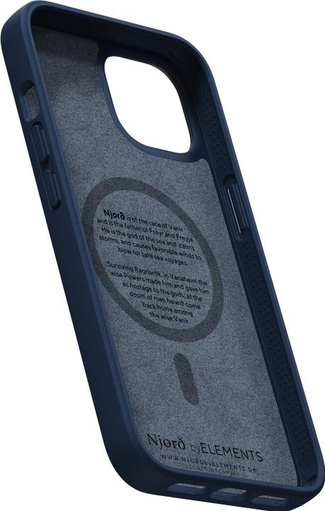 Produktbild Njord Hard-Cover Salm.Leather Magsafe Case blue (Apple iPhone 14)