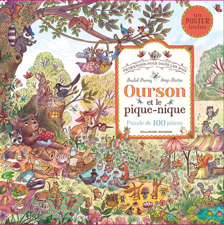 Ourson et le pique-nique puzzle de 100 pièces. 1 poster inclus (100 Teile)