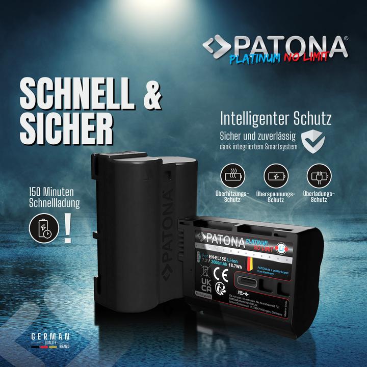 Produktbild Patona Platinum Akku Nikon ENEL15C USB-C (Akku)