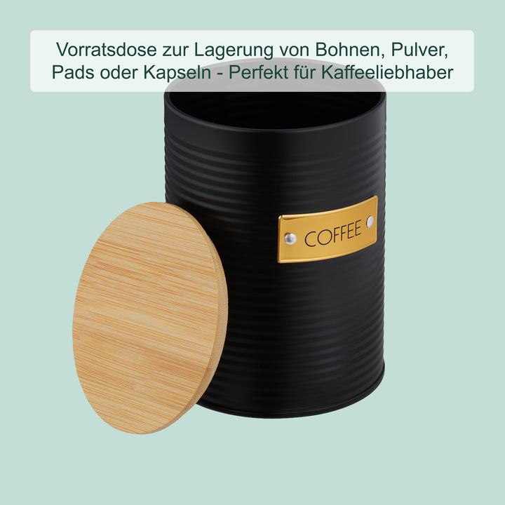 Produktbild Relaxdays Kaffeedose mit Bambusdeckel (1.40 l)