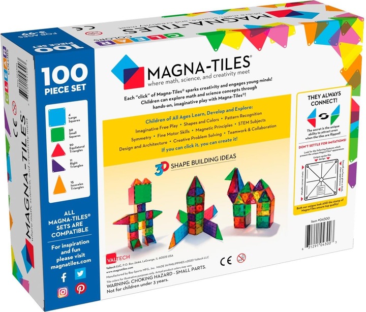 Immagine prodotto Magna-Tiles Set classico (100 pezzi)