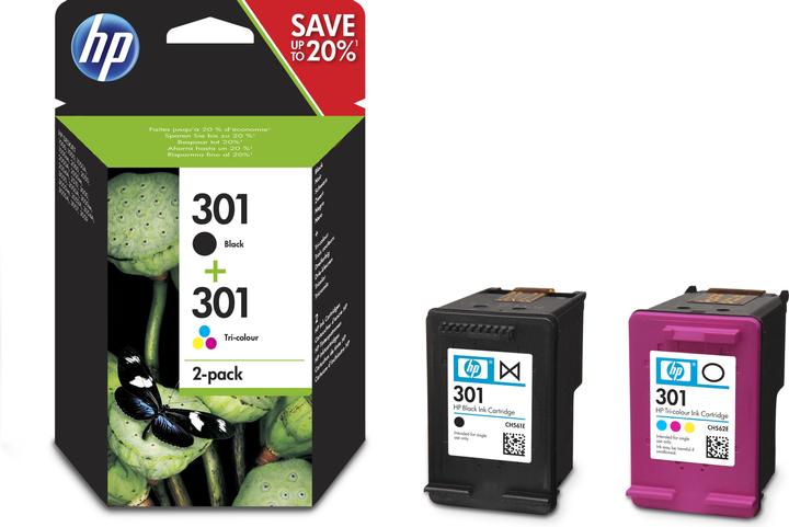 Actual product image HP 301 Ink Cart Combo (M, C, Y, FC)