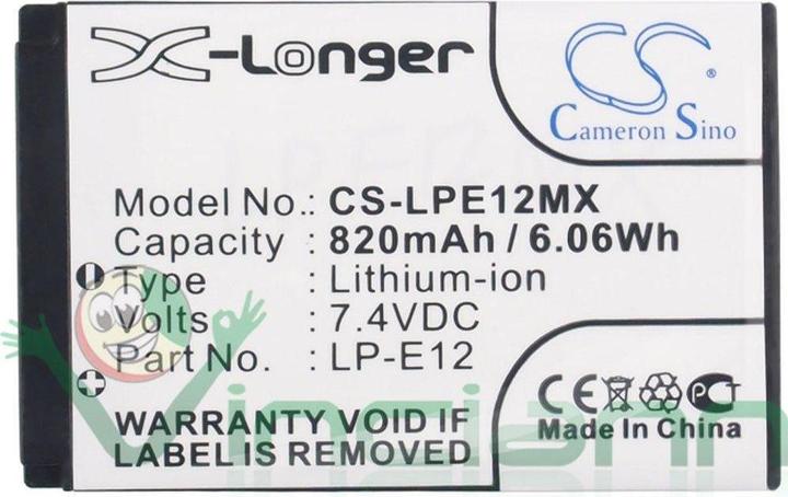 Actual product image GreenCell Green Cell Battery for Canon EOS M100, EOS100D etc. 820mAh, 7.4V (Camera battery)