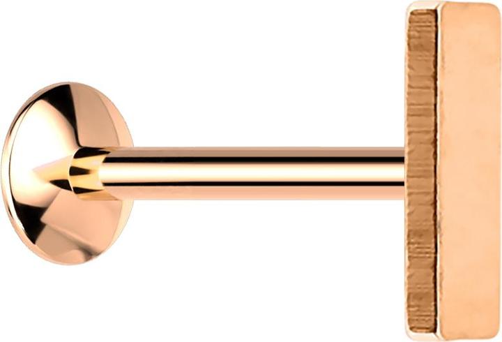 Immagine prodotto Star Piercing Micro UFO Labret filo interno oro rosa con barretta (senza ottone, Acciaio chirurgico 316L)