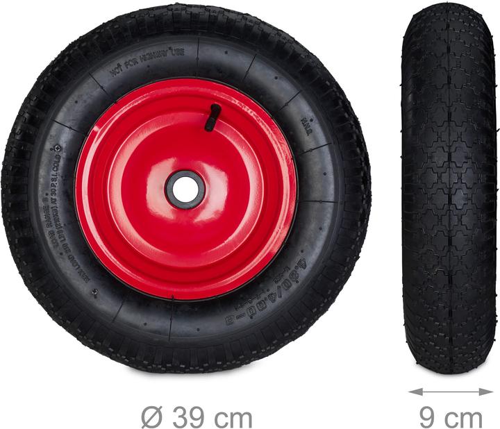 Image du produit Relaxdays Roue de rechange brouette, caoutchouc