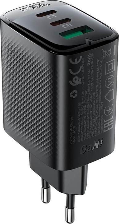 Image du produit Acefast Adaptateur secteur multiple 2x USB-C 1x USB-A (67 W, 3 ports)