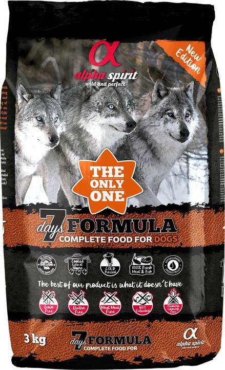 Produktbild Alpha Spirit 7 DAYS complete dry food for dogs 3kg (Adult, 1 Stk., 3000 g)