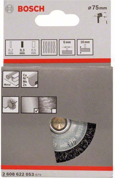 Actual product image Bosch Professional Zubehör PRO Metal clean disc brush, straight shaft, 75 x 0.3 mm