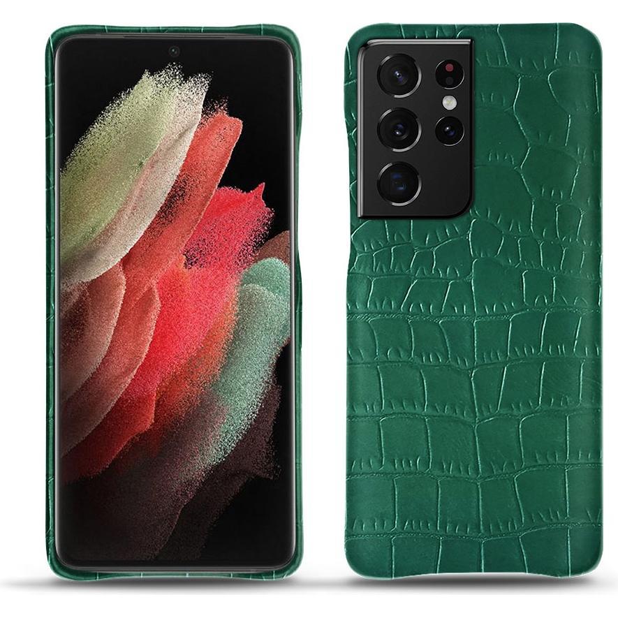 Noreve Lederschutzhülle (Samsung Galaxy S21 Ultra), Smartphone Hülle, Grün