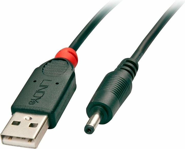 Produktbild Lindy Adapterkabel USB A 2,5/0, DC-Hohlstecker (1.50 m)