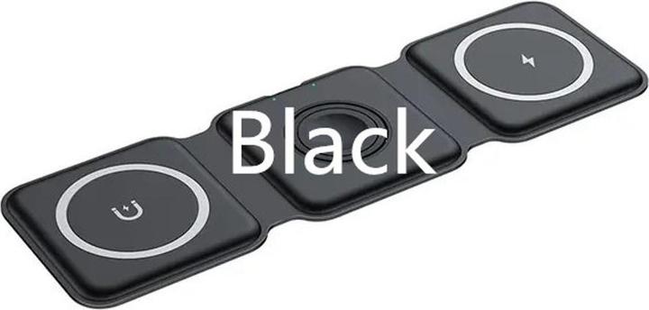 Actual product image 1st Cool 1stCOOL Qi wireless portable charger 3-in-1, MagSafe, black, USB-C (15 W)