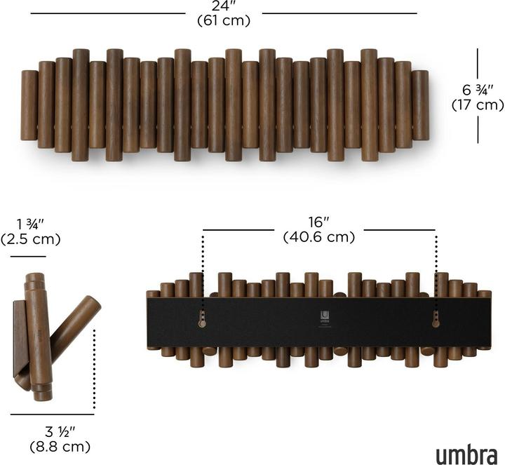 Immagine prodotto Umbra Picket 8 Hook Aged Walnut