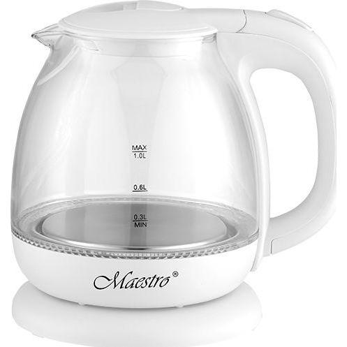 Maestro Bianco Czajnik Elektryczny 1L Mr-055-White, Bollitore,