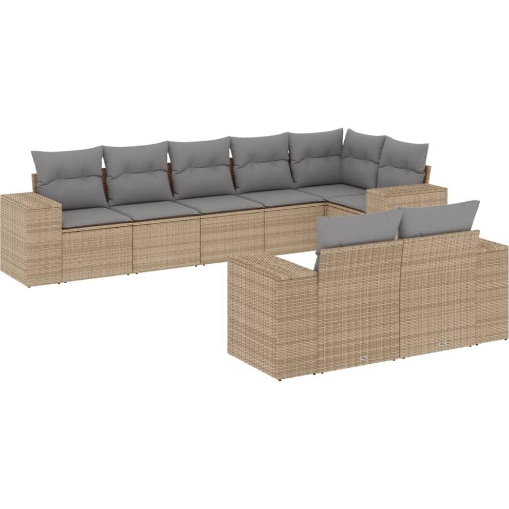 VidaXL, Gartenlounge, 10-tlg. Garten-Lounge-Set mit Kissen