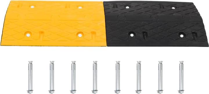 Image du produit vidaXL Bodenschwelle Gelb & 129 x 32,5 x 4 cm Gummi