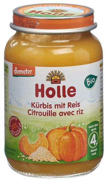 Image du produit Holle Potiron avec riz Petits pots de légumes bio (190 g)