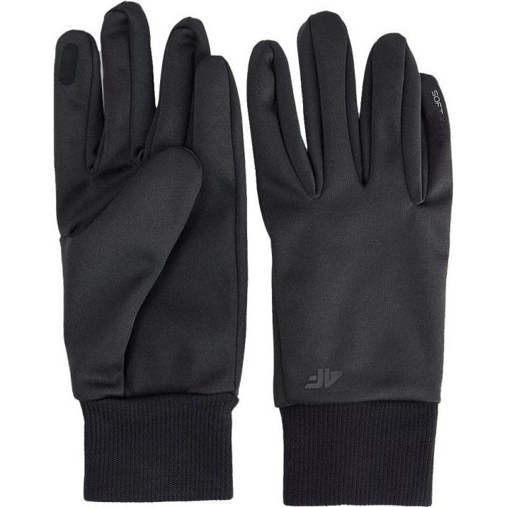 4F, Unisex, Guanti, Unisex-Touchscreen-Kurzschalenhandschuhe, Nero, (L)