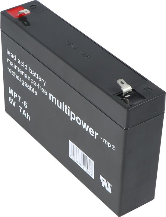 Produktbild Multipower Akku MP7-6 mit Faston 4,8mm (6 V, 7 Ah)