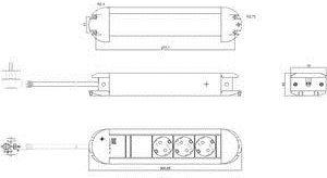 Image du produit Bachmann Rallonge PRIMO (3x, CEE 7/3, 1.75 m)