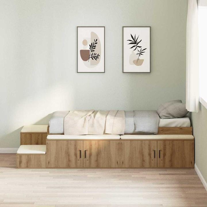 VidaXL Storage bed frame white 90x200 cm (90 x 200 cm)