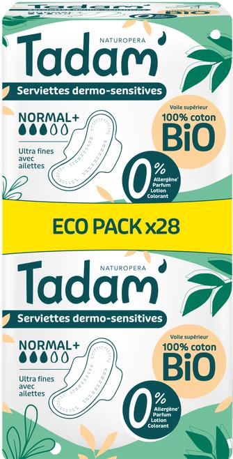 Produktbild Tadam Binden Dermo-Sensitive Ecopacks Normal + (28 x)