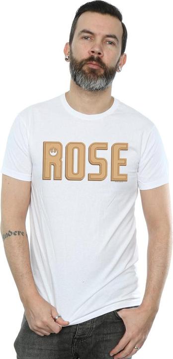 Actual product image Star Wars Mens The Rise Of Skywalker Rose Text Logo T-Shirt (M)